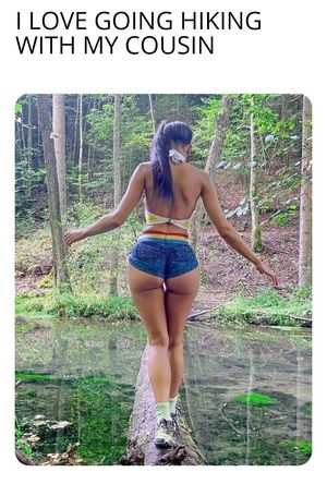 Hiking with my cousin