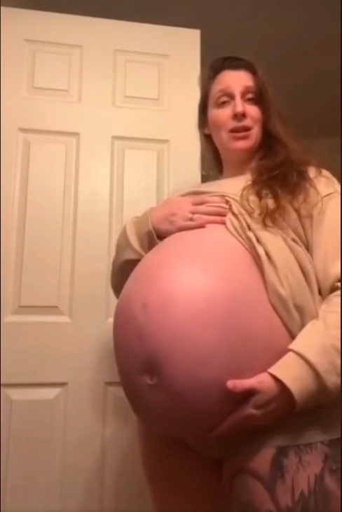 Huge Pregnant Belly - Curves and Circles