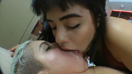 Alternative lezdom kissing