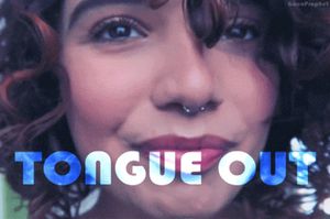 Tongue out when gooning