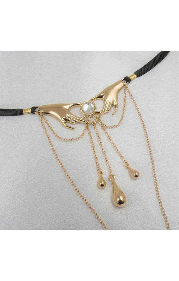 She Loves Control - Mystical Vision Vagina Jewelry and G-String in Gold