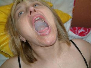 Blonde from work swallows his friends