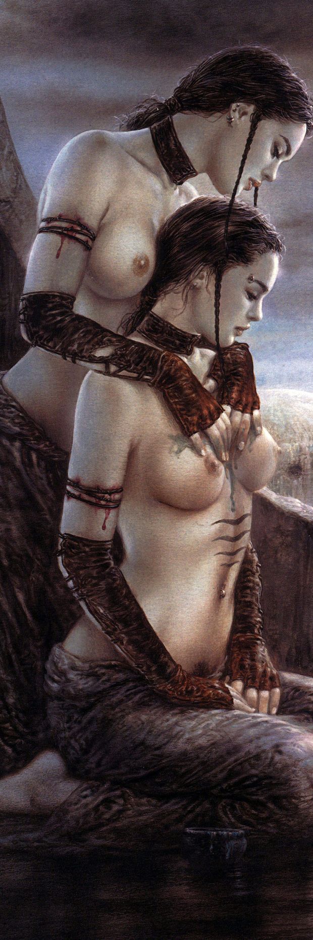 Drawing by Luis Royo (resized for bookmark to be printed)