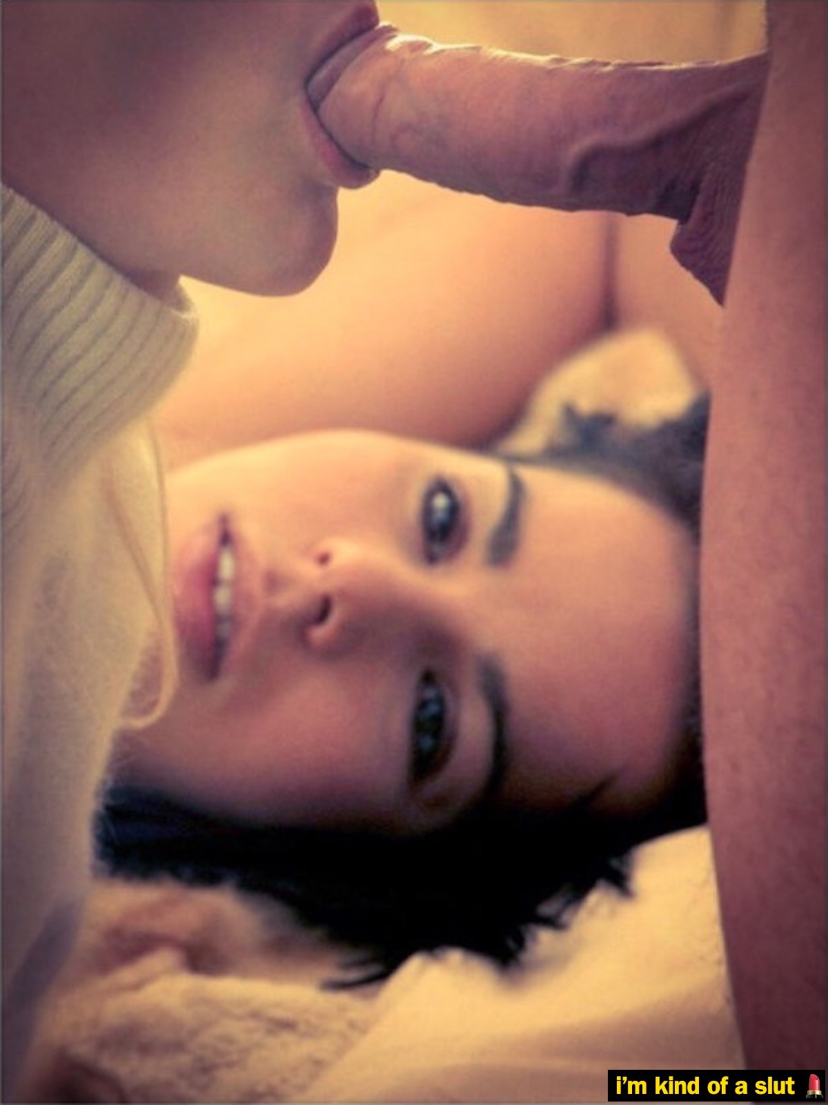 Sometimes sharing is hard, but my boyfriend said it was only fair that I let my friend suck his cock too.
