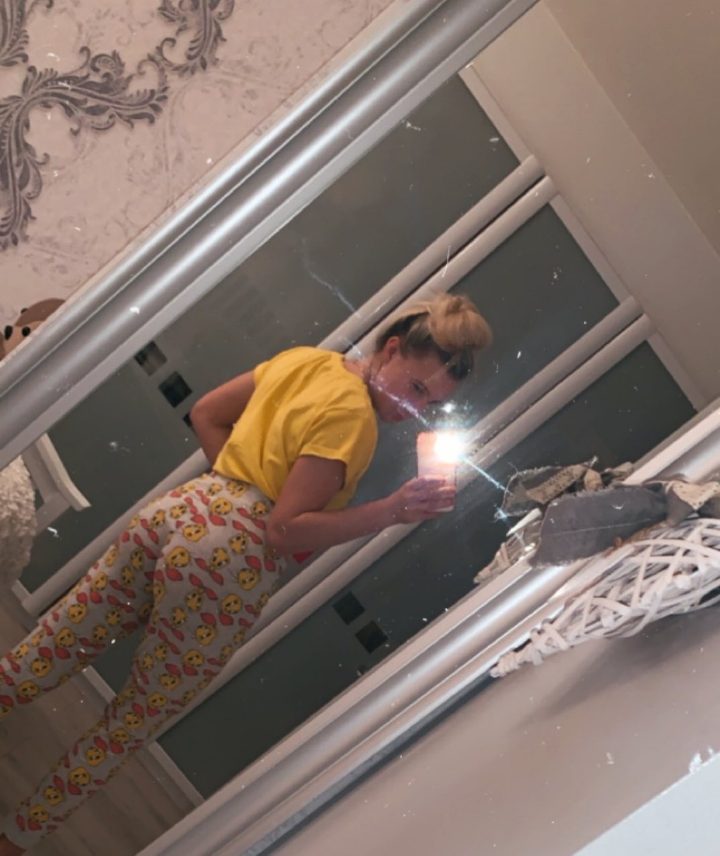 Fat ass in pajamas