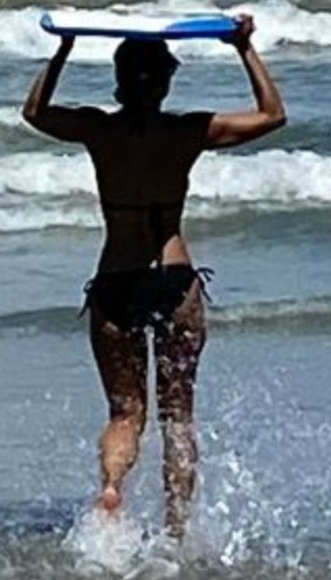 Sexy aunt at the beach