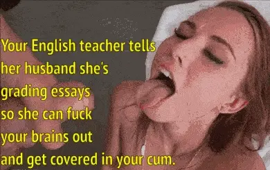 Your hot married teacher is addicted to your cum