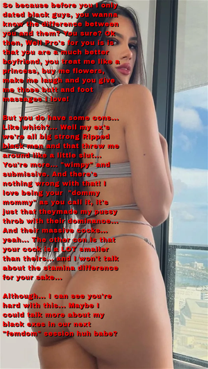 she teased and edged you for 3 hours to then ruin your orgasm while she talked about all her exes and their big black cocks