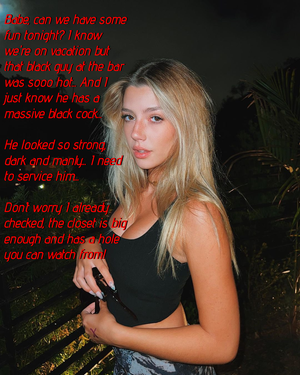 she conveniently left out, she brought her chastity cage for you as well...