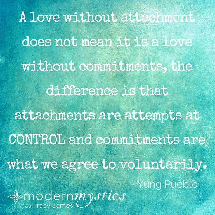 love without attachment =/= love without commitment