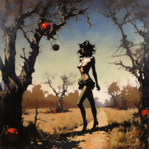 Gothic apple woman