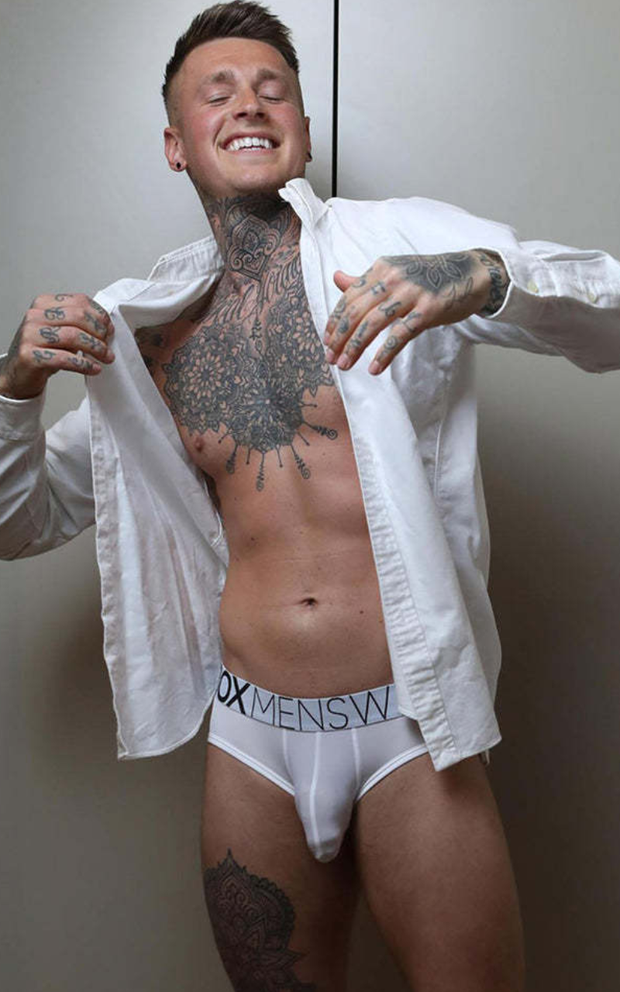 Underwear model bulge