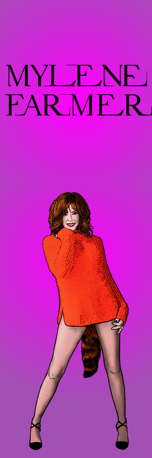 Mylène Farmer drawing (bookmark to be printed)