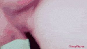 Sissygasm on a black vibrator