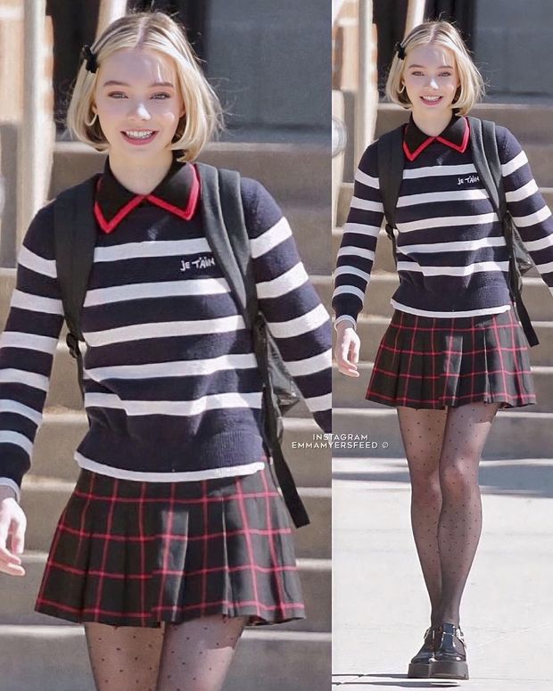 Emma on set