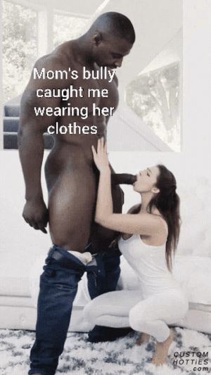 Mom's black bull found out I'm a sissy - I should suck him off