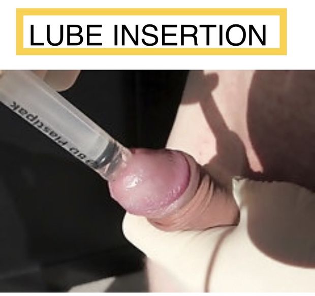 Pump some lube in his penis