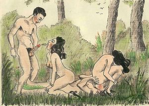 A foursome out in the green