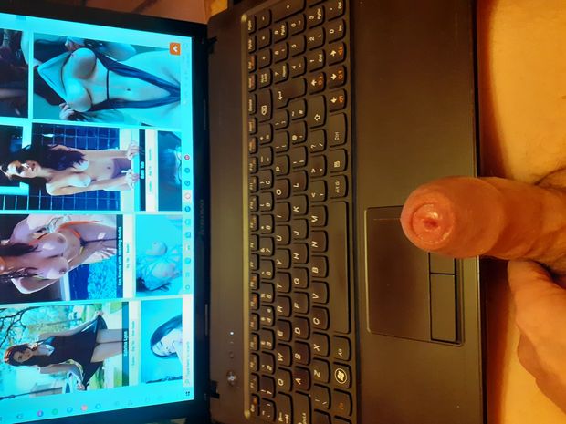 Playing with my cock masturbating at porn