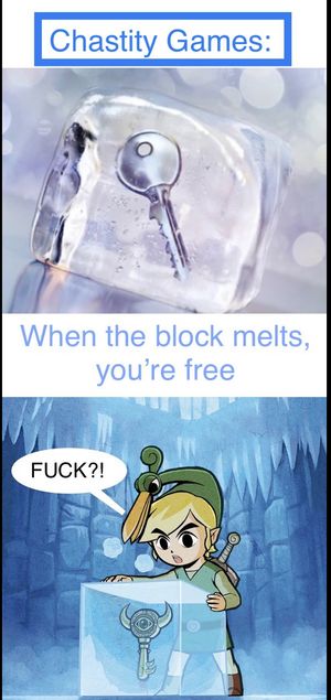 Ice block chastity key