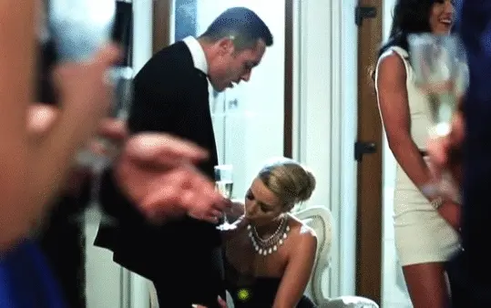Your wife at her company office party