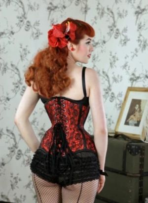 Modeling red corset