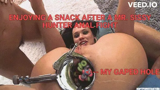 Enjoying a post anal fight snack