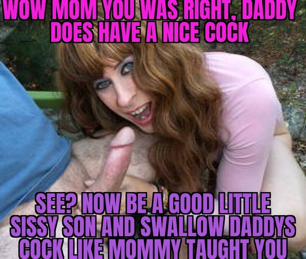 Go ahead SON your mom says it's OK to suck daddys cock