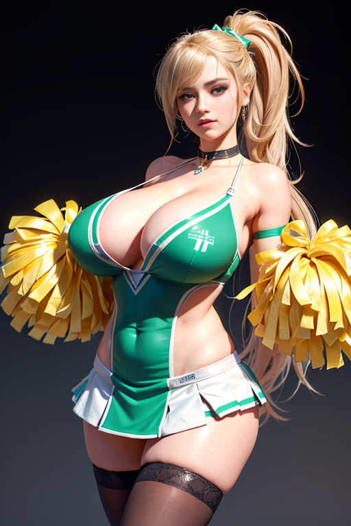 AI ART | Busty Cheerleader 3