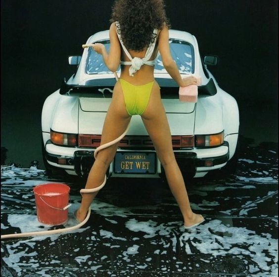 Babe washing my car