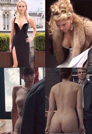 J-Law nude celeb collage