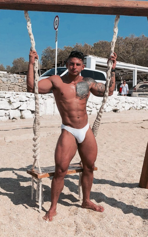 Bulge in his speedo
