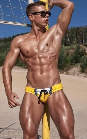 Muscle guy and speedo