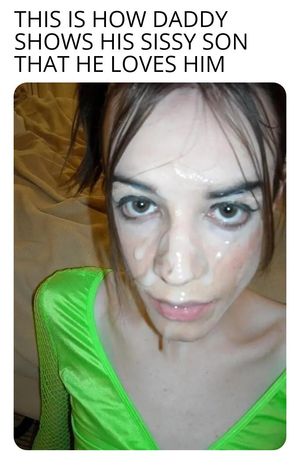 Very cute sissy facial