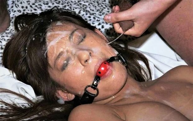 That's it you little teen slut! Take all our cum!