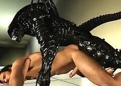 Alien fucks human male