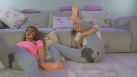 Wetting Their Yoga Pants Together