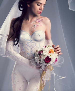 Bride and her bouquet