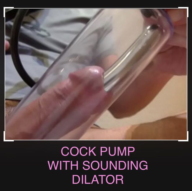 Using a penis pump and a sounding dilator