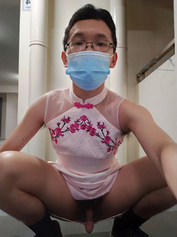 Cny cheongsam qipao crossdress.