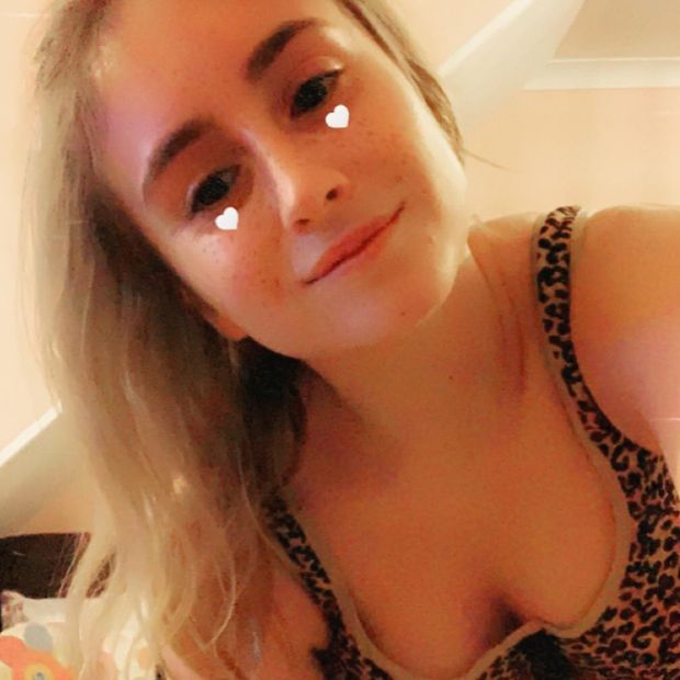 Sexy blonde showing off her most useful assets...