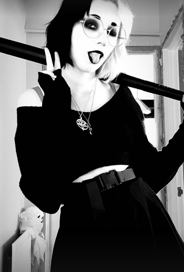 Sexy emo posing for the camera