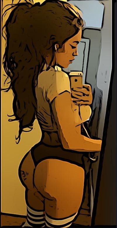 Booty selfie from sis
