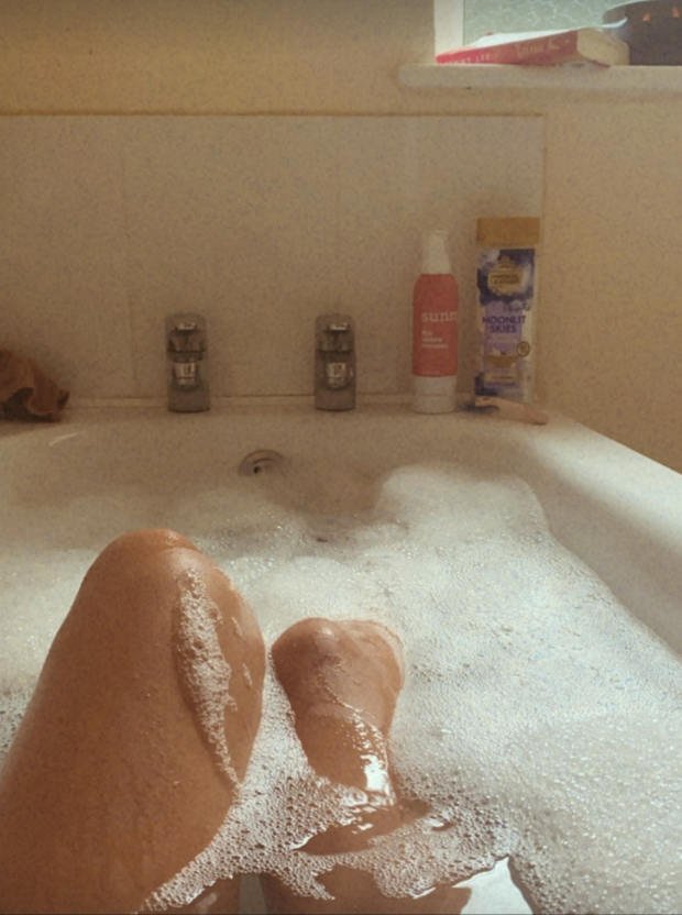 Sexy legs in bath