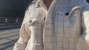 taking her puppies for a walk