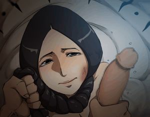 Beautiful Retsu Unohana enjoys your hot cock being playfully smacked on her lovely face (Bleach)