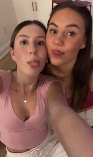 Avery & friend tongues out