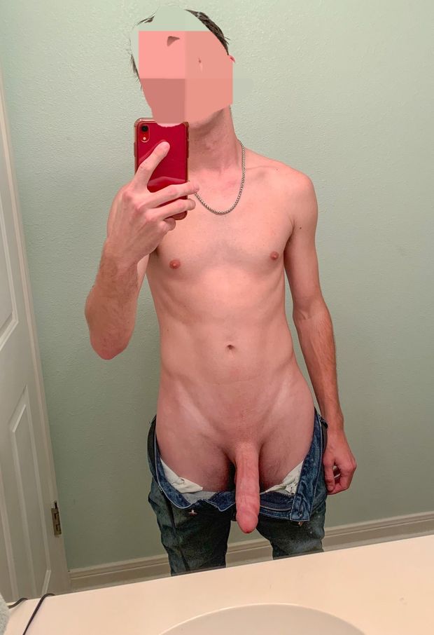 Straight guy shows off package
