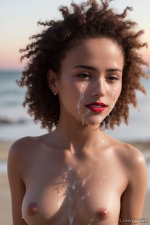 Hot chik got massive cumshot on breasts (AI art)