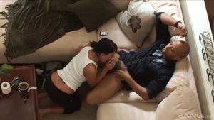 Savannah Stern getting on her knees